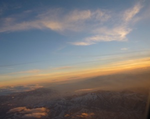 View from the sky above Salt Lake City airport.